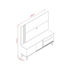 Rack Com Painel Para Tv Até 60 Polegadas 2 Portas Cronos  Fen