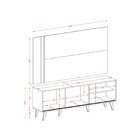Rack Com Painel Para Tv Até 60 Polegadas 2 Portas Cronos  Fen