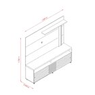 Rack Com Painel Para Tv Até 60 Polegadas 2 Portas Fizz Madetec