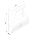Rack Com Painel Para Tv Até 60 Polegadas 2 Portas Fizz Madetec