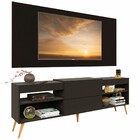 Rack Com Painel Para Tv Até 60 Polegadas Milão 1 Porta 2 Prat