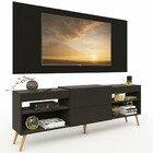 Rack Com Painel Para Tv Até 60 Polegadas Milão 1 Porta 2 Prat