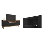 Rack Com Painel Para Tv Até 60 Polegadas Retrô Adria Esmerald