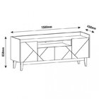 Rack Com Painel Para Tv Até 60 Polegadas Retrô Adria Esmerald