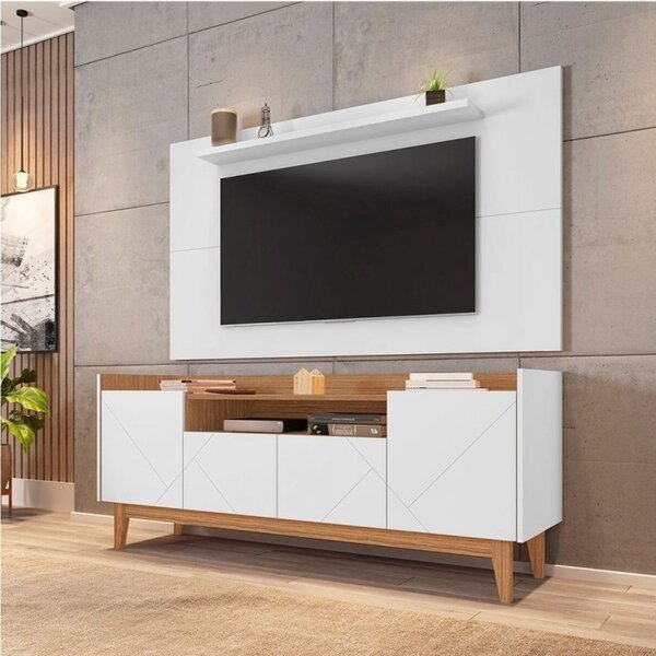 Rack Com Painel Para Tv Até 60 Polegadas Retrô Adria Esmerald