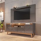 Rack Com Painel Para Tv Até 60 Polegadas Retrô Adria Esmeralda