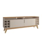 Rack Com Painel Para Tv Até 60 Polegadas Retrô Com Adega Wine