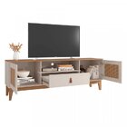 Rack Com Painel Para Tv Até 60 Polegadas Retrô Esmeralda Vers