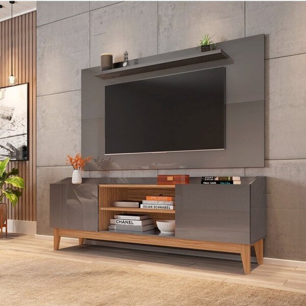 Rack Com Painel Para Tv Até 60 Polegadas Retrô Ravena Esmeral