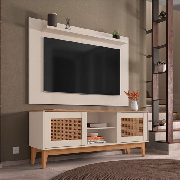 Rack Com Painel Para Tv Até 60 Polegadas Retrô Safira Versáti