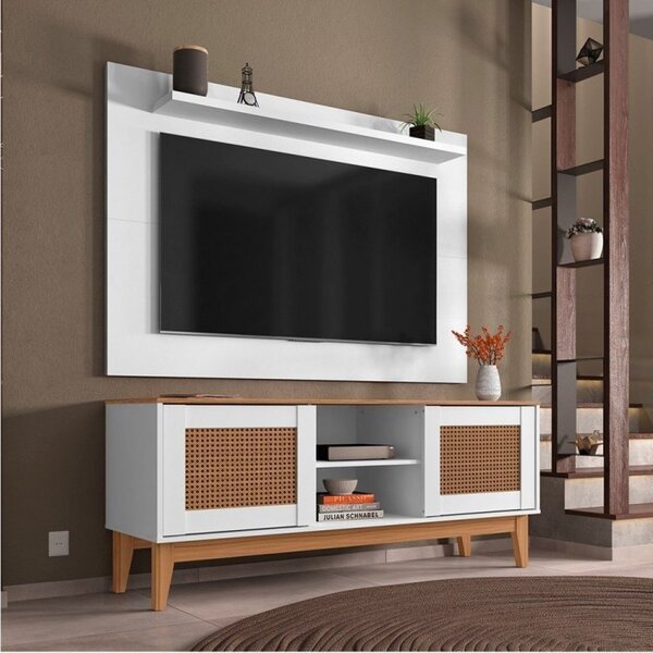 Rack Com Painel Para Tv Até 60 Polegadas Retrô Safira Versáti