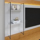 Rack Com Painel Para Tv Até 65 Polegadas 100% Mdf Com Led Gra