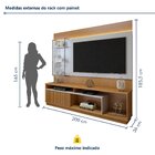 Rack Com Painel Para Tv Até 65 Polegadas 100% Mdf Com Led Gra