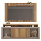 Rack Com Painel Para Tv Até 65 Polegadas 174cmx180cm Com Ripa