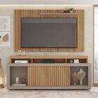 Rack Com Painel Para Tv Até 65 Polegadas 174cmx180cm Com Ripa