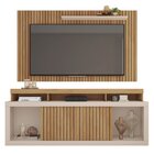 Rack Com Painel Para Tv Até 65 Polegadas 174cmx180cm Com Ripa