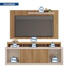 Rack Com Painel Para Tv Até 65 Polegadas 174cmx180cm Com Ripa