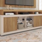 Rack Com Painel Para Tv Até 65 Polegadas 174cmx180cm Com Ripa