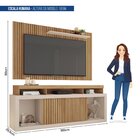 Rack Com Painel Para Tv Até 65 Polegadas 174cmx180cm Com Ripa