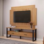 Rack Com Painel Para Tv Até 65 Polegadas 2 Gavetas 2 Pratelei