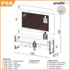 Rack Com Painel Para Tv Até 65 Polegadas 2 Gavetas 2 Pratelei