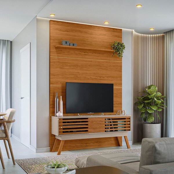 Rack Com Painel Para Tv Até 65 Polegadas 2 Portas Premium Fen