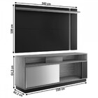 Rack Com Painel Para Tv Até 65 Polegadas Caioba 1 Porta 1 Pra