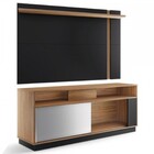 Rack Com Painel Para Tv Até 65 Polegadas Caioba 1 Porta 1 Pra