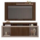 Rack Com Painel Para Tv Até 65 Polegadas Com Ripado Esmeralda