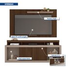 Rack Com Painel Para Tv Até 65 Polegadas Com Ripado Esmeralda