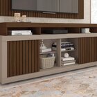 Rack Com Painel Para Tv Até 65 Polegadas Com Ripado Esmeralda