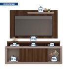 Rack Com Painel Para Tv Até 65 Polegadas Com Ripado Esmeralda