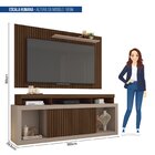Rack Com Painel Para Tv Até 65 Polegadas Com Ripado Esmeralda