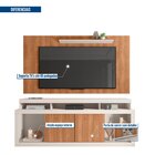 Rack Com Painel Para Tv Até 65 Polegadas Com Ripado Esmeralda