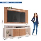 Rack Com Painel Para Tv Até 65 Polegadas Com Ripado Esmeralda