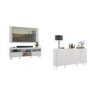 Rack Com Painel Para Tv Até 65 Polegadas E Aparador 4 Portas