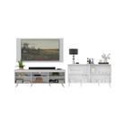 Rack Com Painel Para Tv Até 65 Polegadas E Aparador 4 Portas