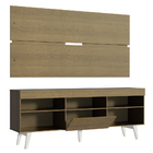 Rack Com Painel Para Tv Até 65 Polegadas Madesa Miami Com Pés