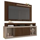 Rack Com Painel Para Tv Até 65 Polegadas Marrom Life Caemmun