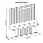 Rack Com Painel Para Tv Até 65 Polegadas Marrom Life Caemmun