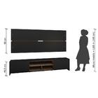 Rack Com Painel Para Tv Até 65 Polegadas Milão Preto E Madeir