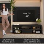 Rack Com Painel Para Tv Até 65 Polegadas Preto Orlando Madesa