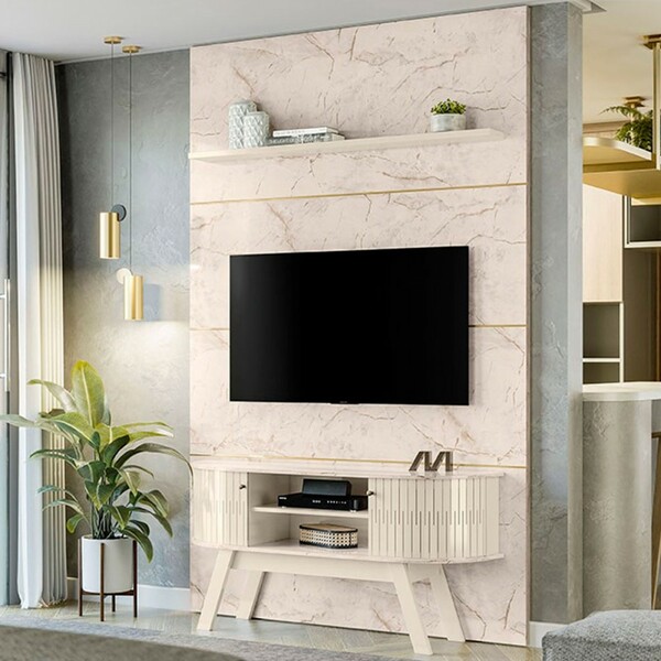 Rack Com Painel Para Tv Até 65 Polegadas Silverstone 2 Portas