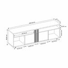 Rack Com Painel Para Tv Até 70 Polegadas 180cm Com Ripado Fre