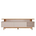 Rack Com Painel Para Tv Até 70 Polegadas 180cm Off White Tx/f