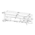 Rack Com Painel Para Tv Até 70 Polegadas Itália Preto 180 Cm