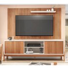 Rack Com Painel Para Tv Até 70 Polegadas Portas Ripado Sparta