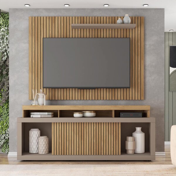 Rack Com Painel Para Tv Até 70 Polegadas Valença  Buriti/fendi