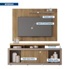 Rack Com Painel Para Tv Até 70 Polegadas Valença  Buriti/fendi