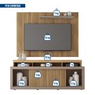Rack Com Painel Para Tv Até 70 Polegadas Valença  Buriti/fendi